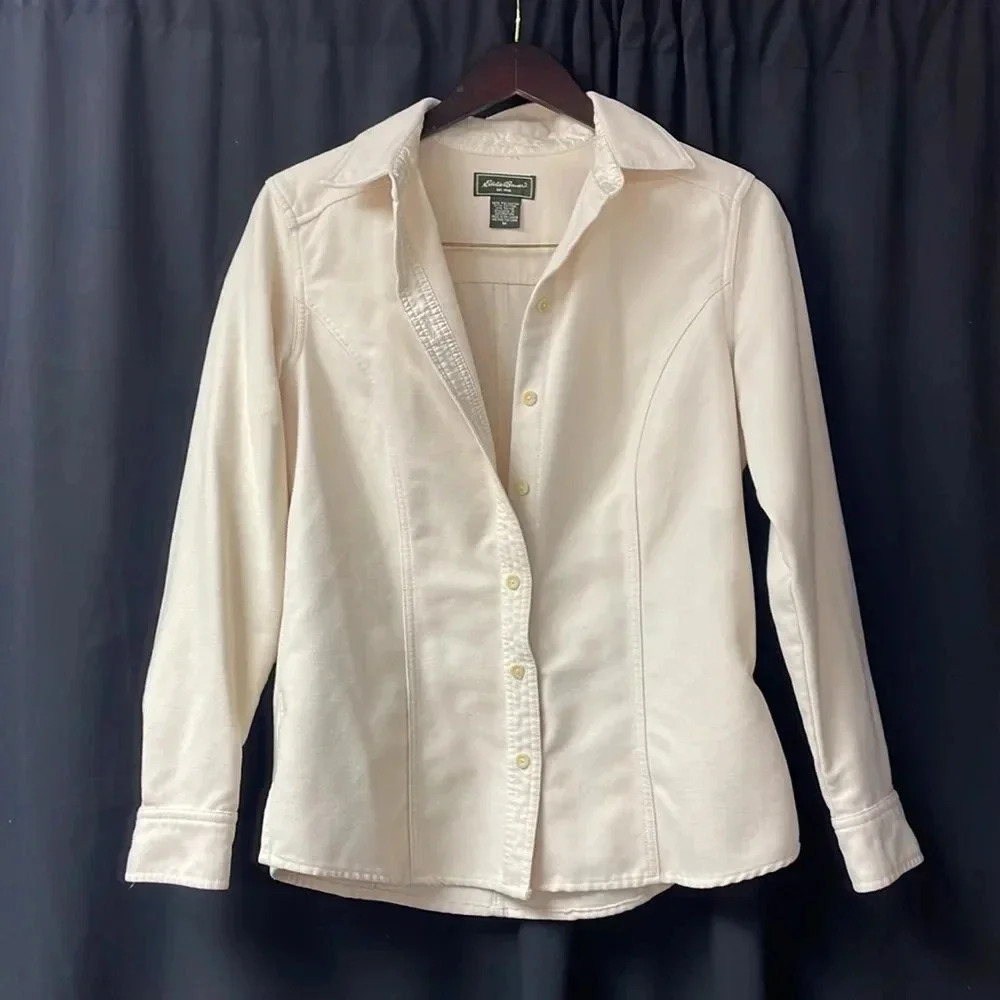 Cream Eddie Bauer Button Up M